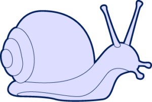 snail representing the slow lane of email frequency