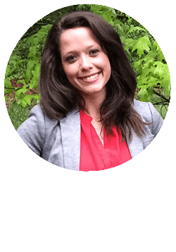 Circular Headshot of Maureen Robbs on top of the white Cisco logo